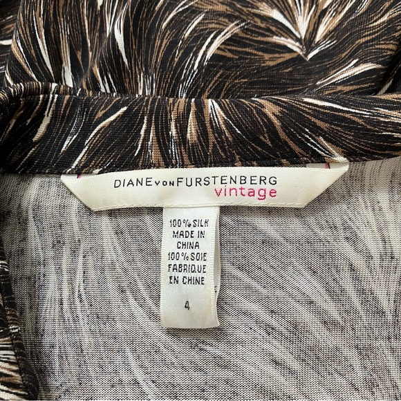 Diane Von Furstenberg Vintage Reissued Jeanne Classic Wrap Dress Swirl Black 4 - Picture 4 of 9